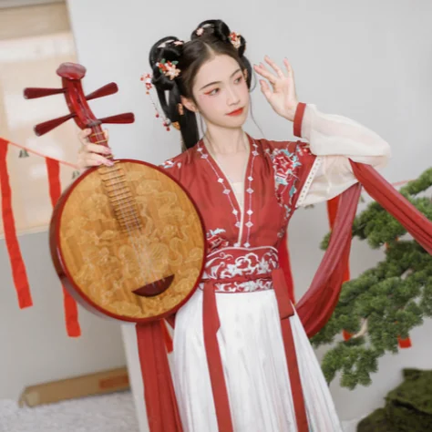 Традиционное китайское платье, одежда ханьфу, женская одежда, индивидуальное летнее этническое производство, изготовление на заказ, весенний логотип