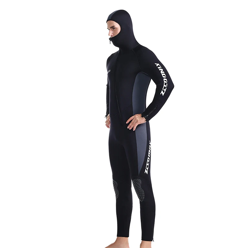 5mm 6 mm hooded semidry neoprene fleece fishing liquid seams long suit neoprene sheet for wetsuit latex glue on diving clothing