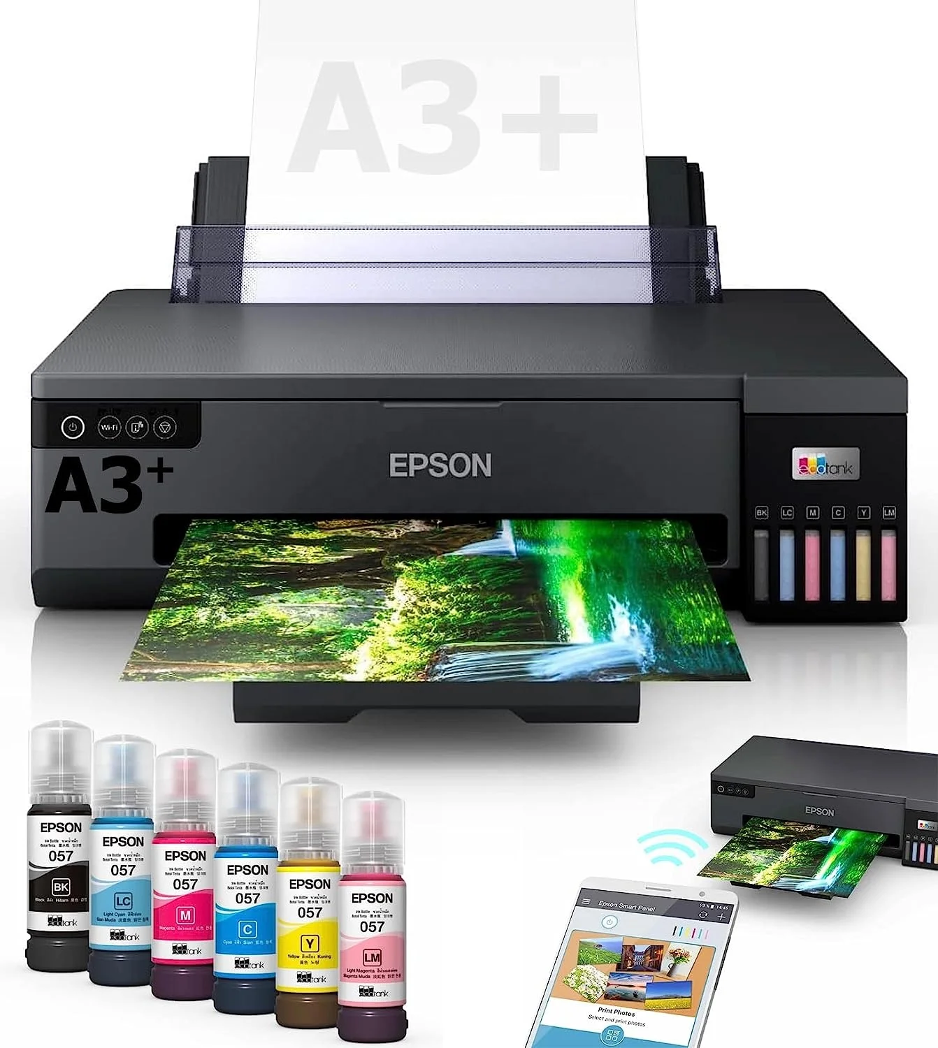 2024 Original New L18050 L18058 inkjet printer A3+ size 6 colors for sublimation ID card printer with wifi APP connect