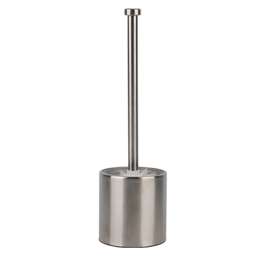 
High quality bathroom cleaning tools stainless steel standing toilet brush toilet bowl brush ball 