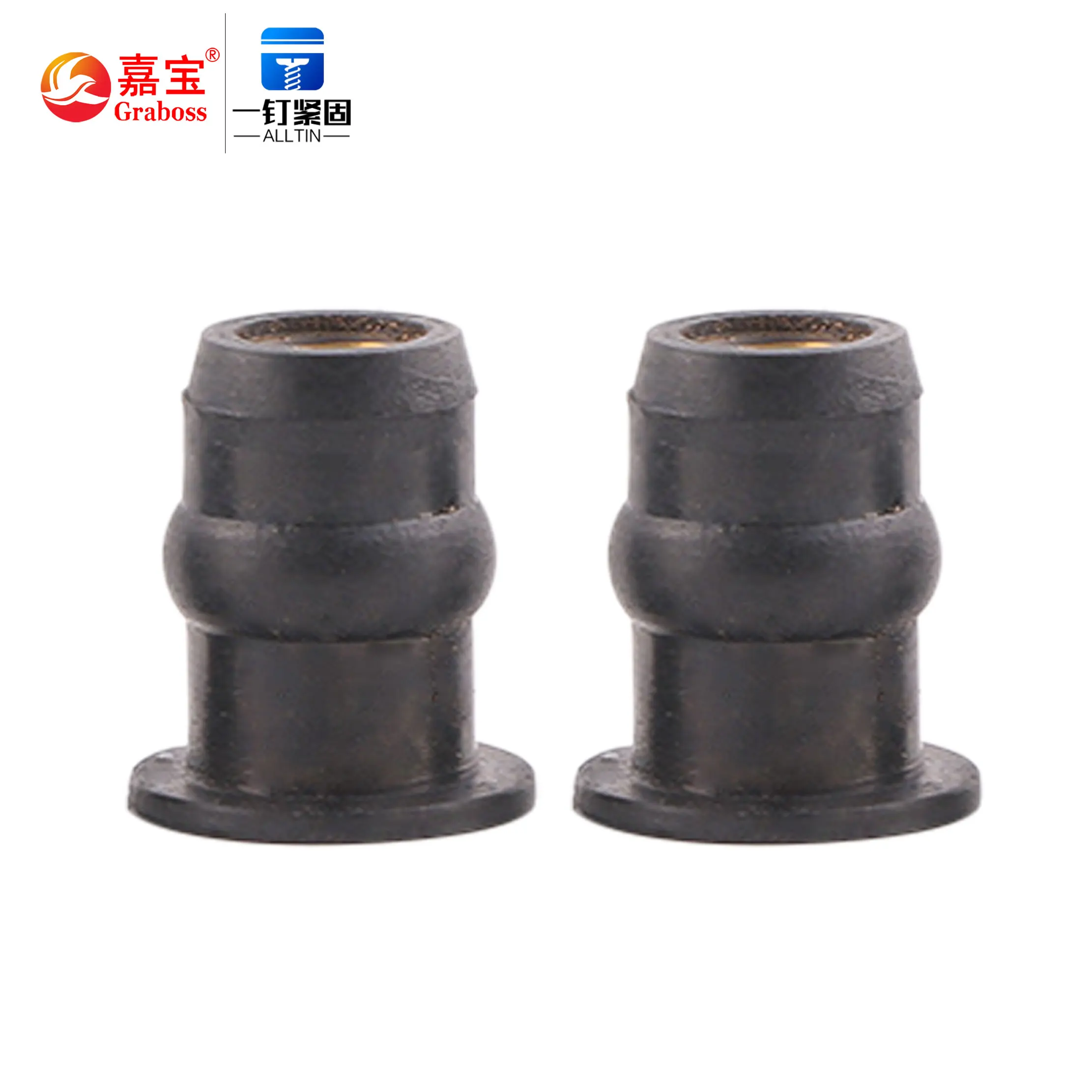 Hardware Fasteners Brass Nut Supply EPDM Rubber Nut 10-32 M5 Motorcycle Modified Windshield Brass Nut Support Custom
