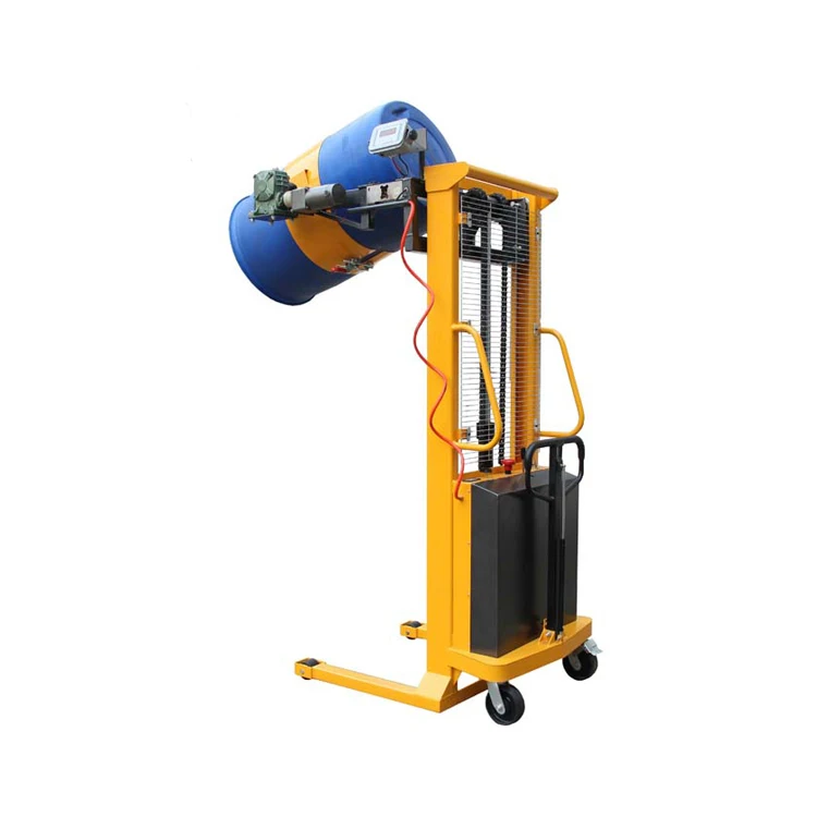 Electric Oil Drum Pallet Stacker Lifting Hydraulic Oil Drum Hand Lift Barrel Stacker