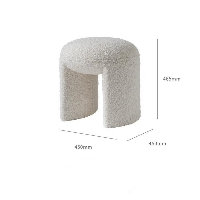 Nordic simple modern low small cushion round stool wood shoes changing stool 2022WL-022