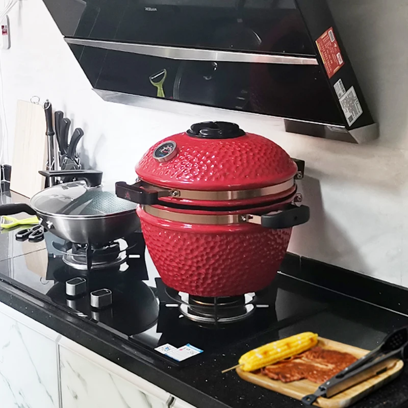 stainless steel indoor kitchen wholesale kamado grill for bbq smoke collector with mini gas bbq accessories in ceramic bbq gril
