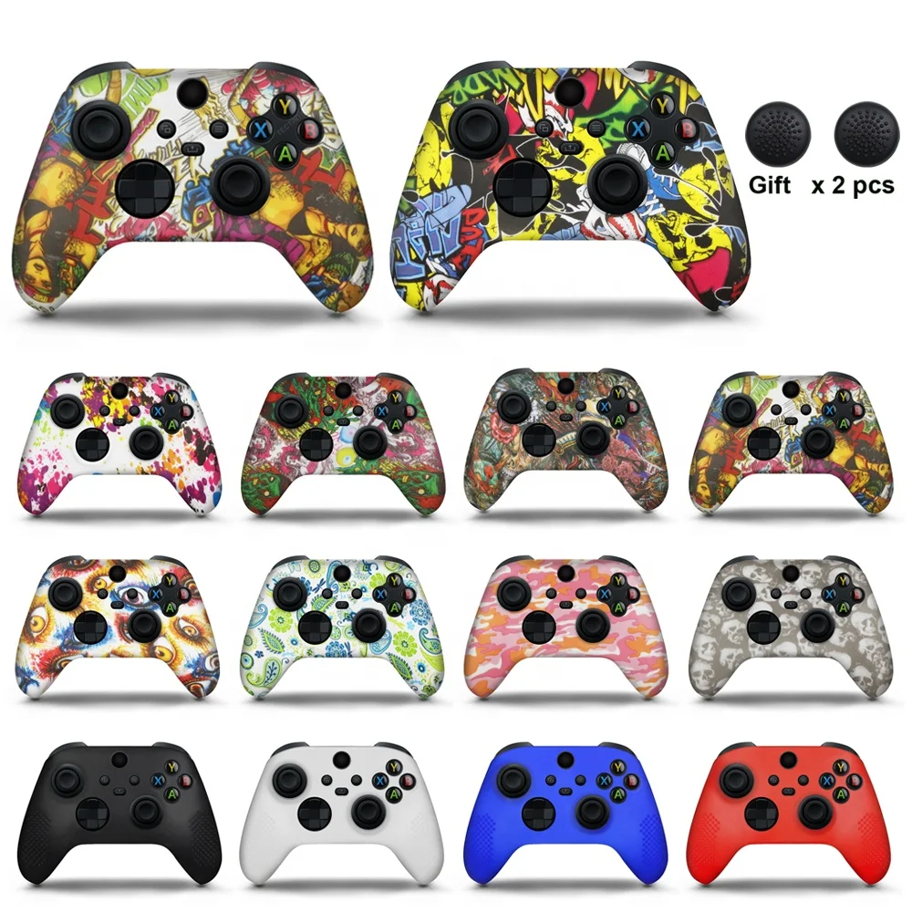 
Printing X box Series X Controller Silicone Cover Rubber Skin Grip Case Protective For x box siries x consola Joystick Gamepad 