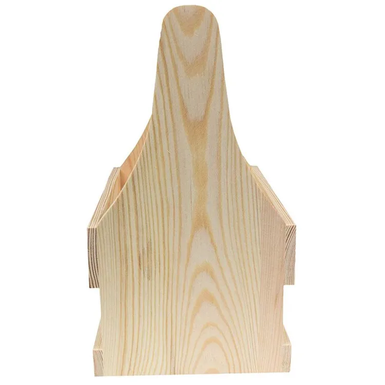 Party decorative practical hand basket type solid wood box wine 6 bottles