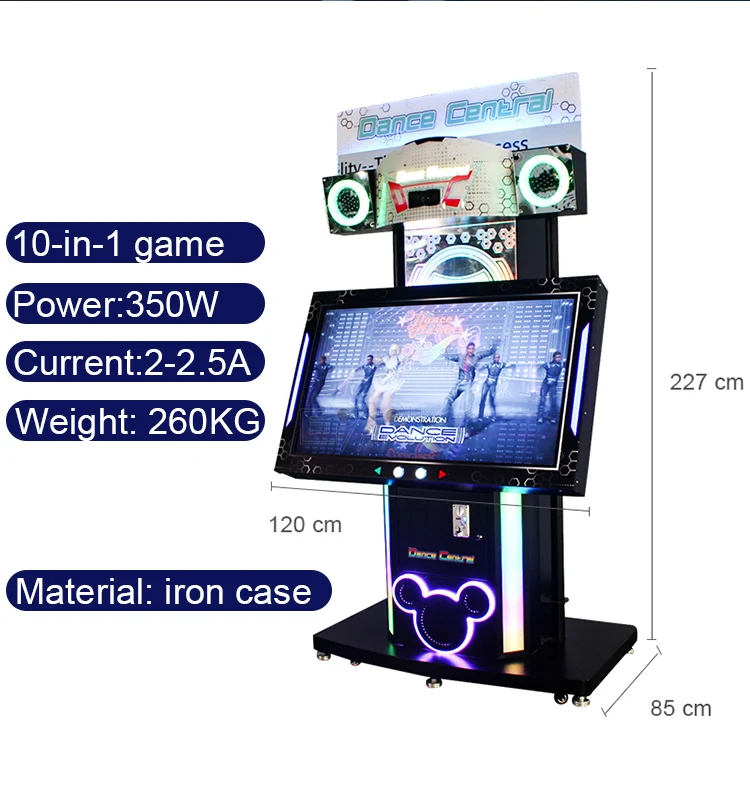 Coin Operated Maquina De Baile Dance Central Dance Cutting Fruits 10 In 1 Game Machine