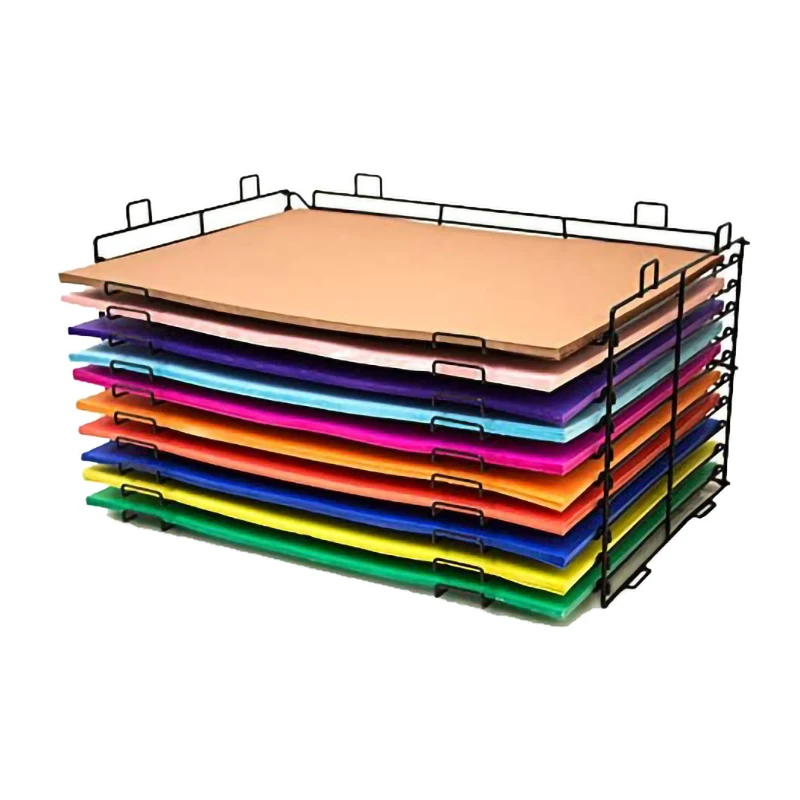 Counter-top Multi-tier Metal Black Poster Board Display Rack for Stores