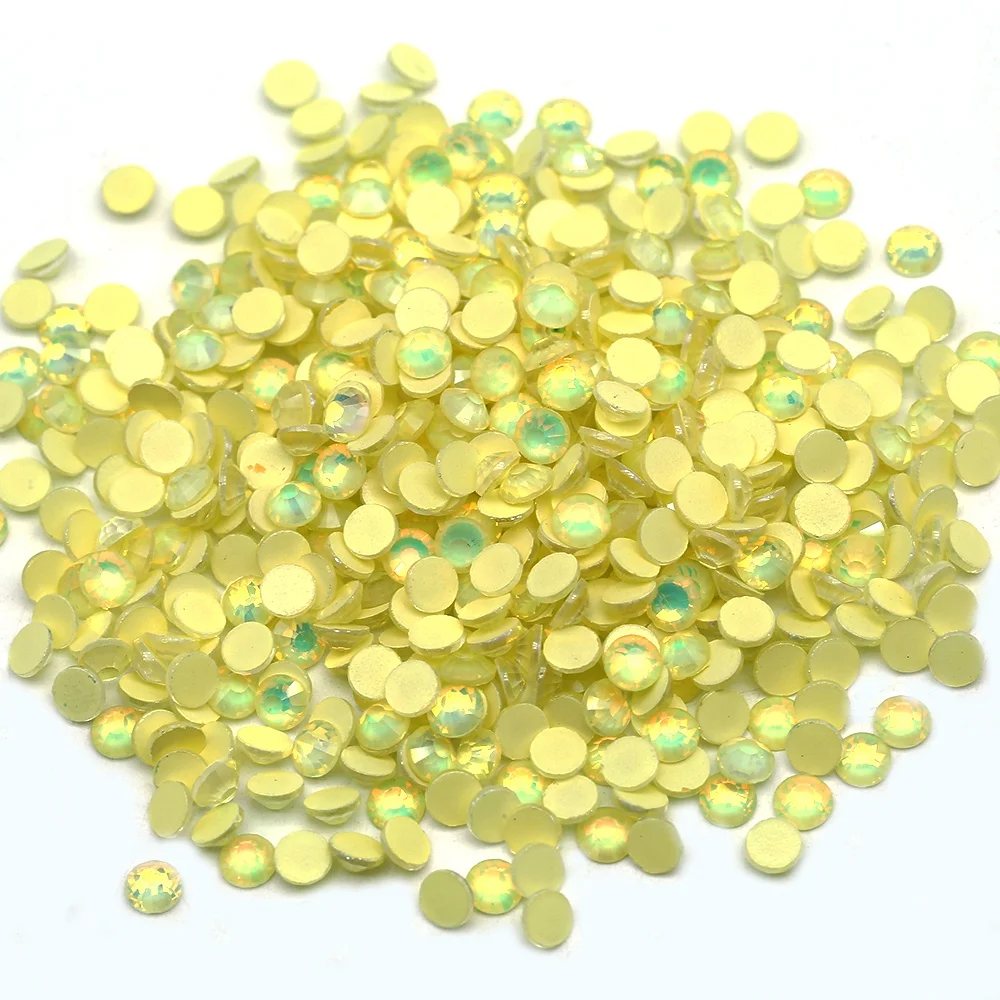 Wholesale SS6-SS20 Mix Size Luminous Opal Glass Rhinestones Colors Crystal Non Hotfix Rhinestones