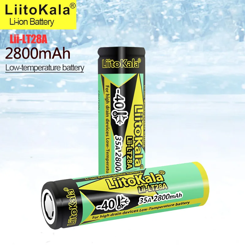 LiitoKala Lii-LT28A 18650 2800mah Rechargeable Battery 3.7V 12.5C discharge High Power battery For High-power Appliances