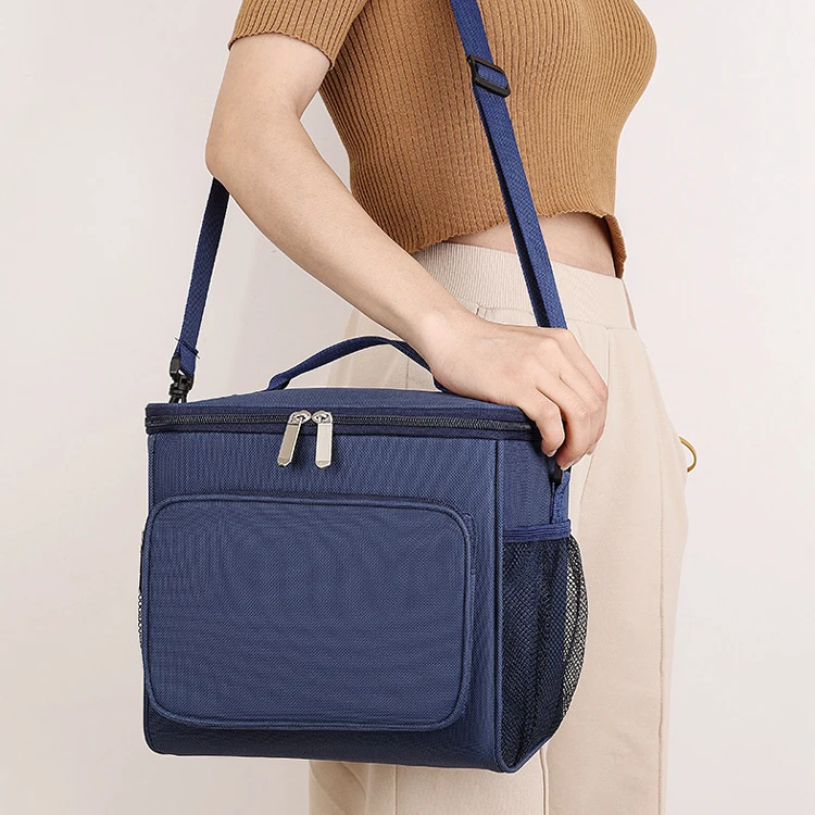 100% Eco Friendly Meal Cool Bag Thermal Food Delivery Custom Logo Picnic Cooler Lunch Beach Cooler Bag