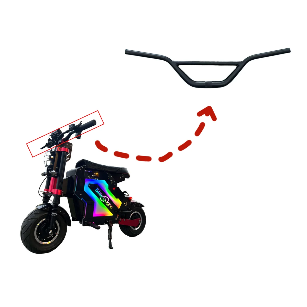 Электроскутер запасные части для ремонта алюминиевый сплав длина 72 см 17 более высокий руль Molo 5 Электрический скутер