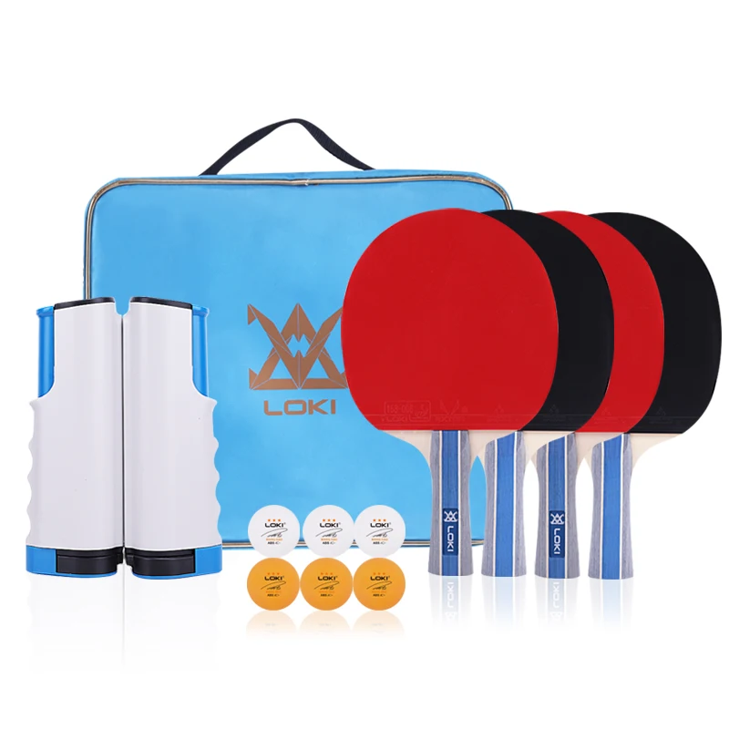 Индивидуальные Лидер продаж Высокое качество Профессиональный 4 Настольный теннис весла 8 ABS шары для внутреннего и наружного играть