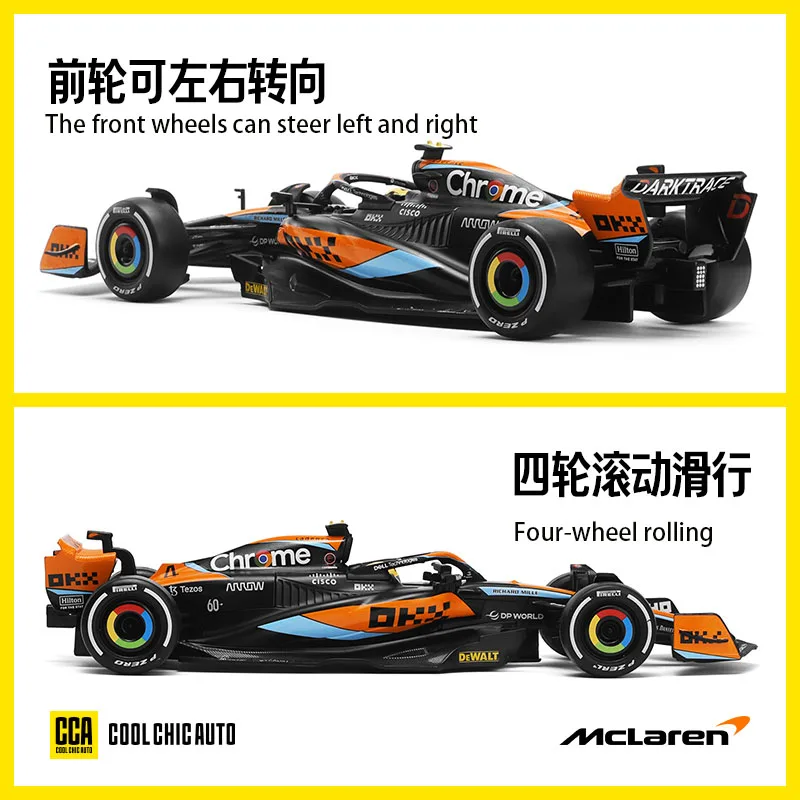 1/24 McLaren Formula One MCL60 Racing Alloy Model Car High Simulation Design Exquisite Collection Display Birthday Gift