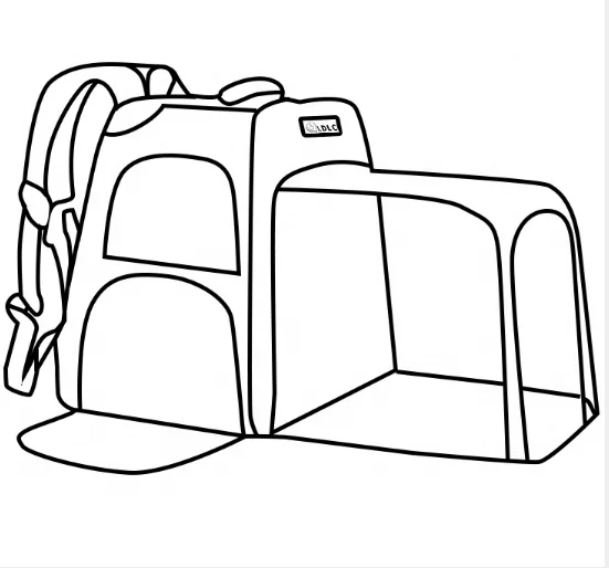 PB2021052802 Breathable Premium Dog Traveling Carrier 400X390X25 mm Folding Big Volume Pet Dog Carrier Bag