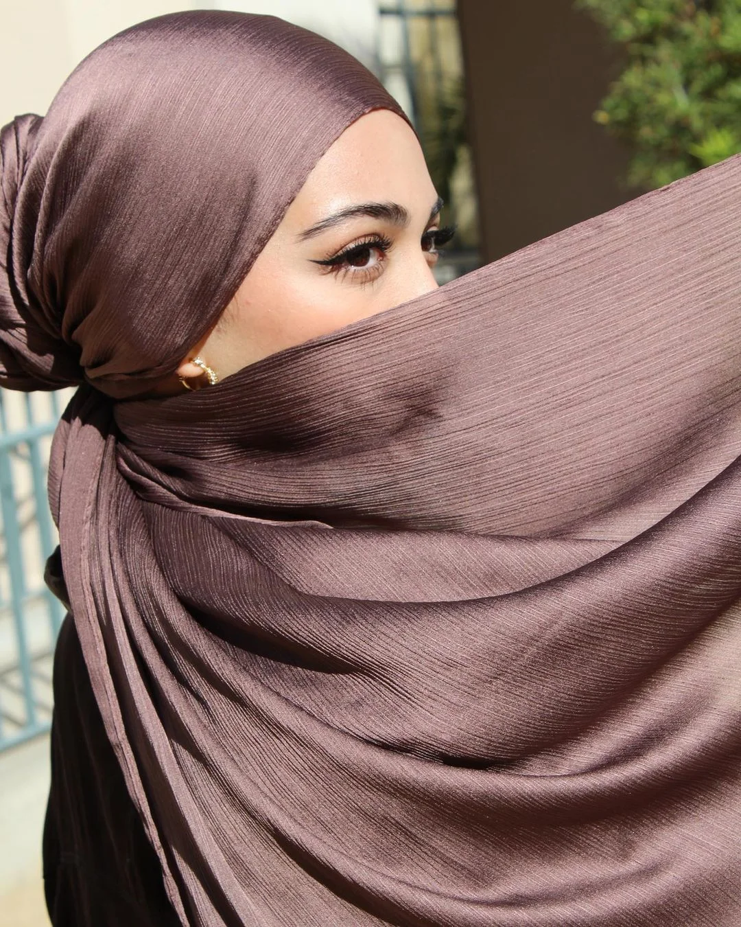 Hot Selling Crinkle Satin Hijab Light Plain Tudung Shawl Hijab Muslim Women Scarf Shining Color Scarves Dubai Scarf