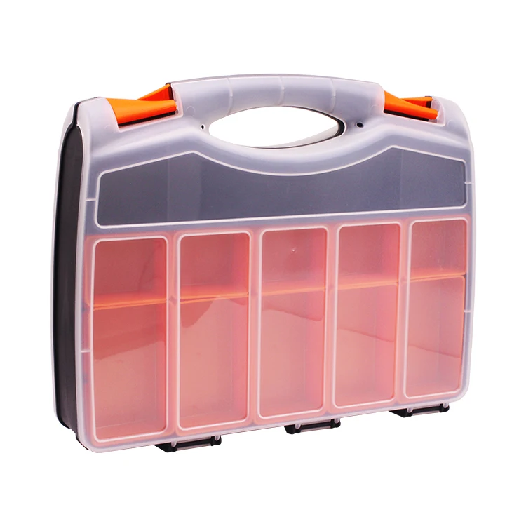 10 Compartment Organizer with Impact Resistant Polymer and Customizable Removable Plastic Dividers