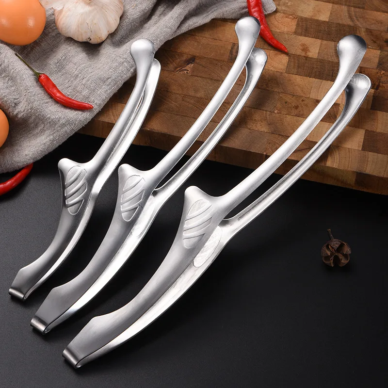Stainless Steel Food Clip BBQ Tongs Kitchen Gadgets Salad Bread Cooking Food Serving Tongs