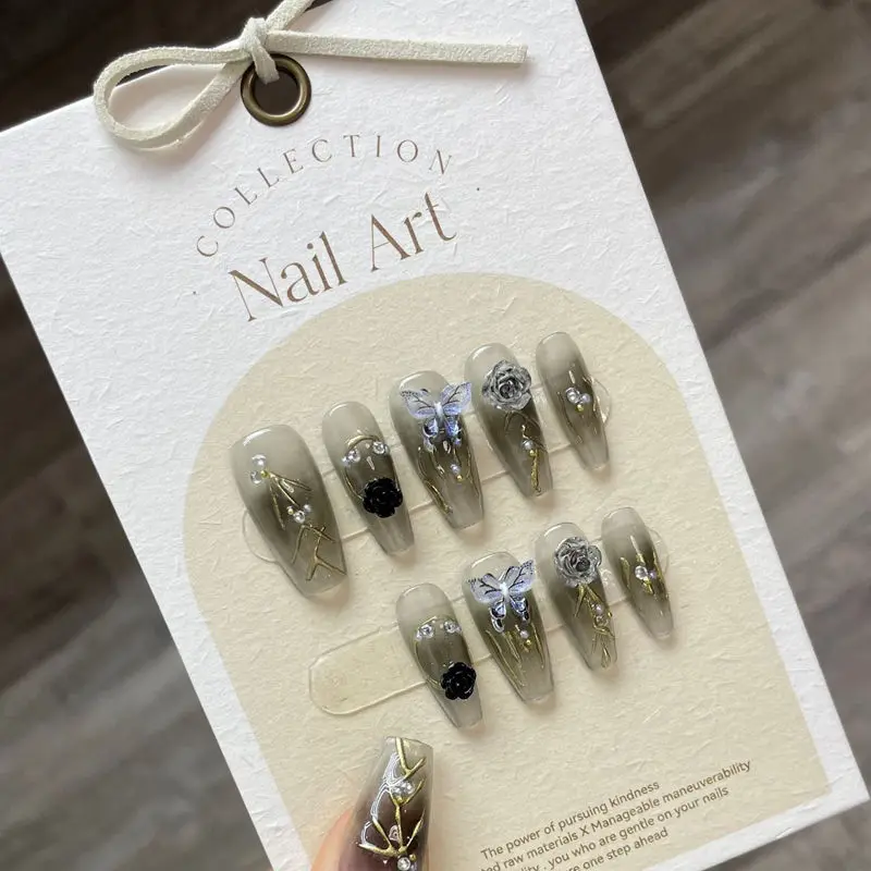 Wholesale Fashion Decoration Packaging Design Artificial Fingernails Handmade Acrylic Press On Nails