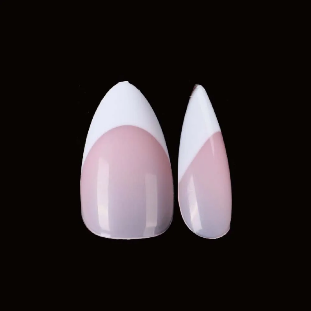 Acrylic Color French Nail Tips Profession 2024 Half Cover Ultra-fit High Quality French Manicure Kit Press On Nails For Home Use