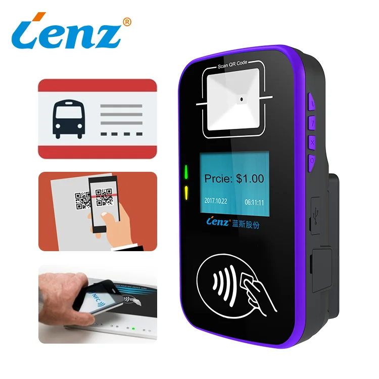 4g bus payment device with gps 4g wifi nfc qr code contactless card validator linux operating system