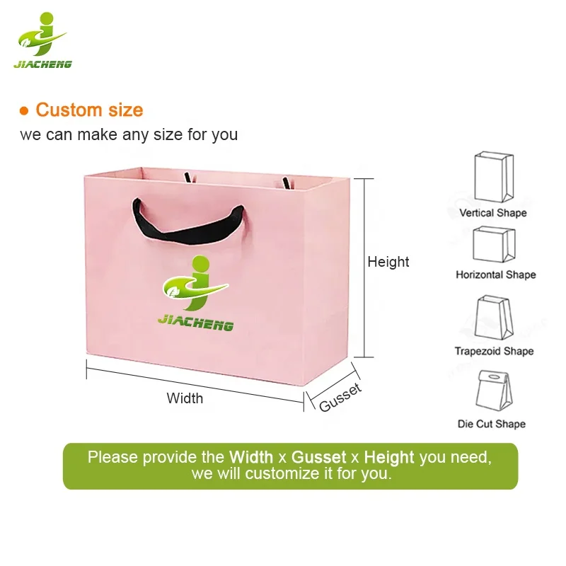 Custom Printed Personalized Brand Logo Premium Black Clothing Retail Gift Paper Shopping Bag With Ribbon Handles