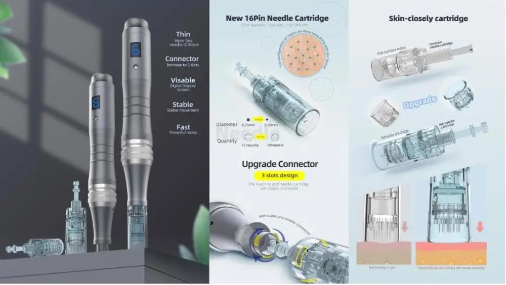 M8 Dr.pen dermapen needle cartridge M8 derma pen needles cartridges 11/16/24 36 42 3D 5D pins nano silicone