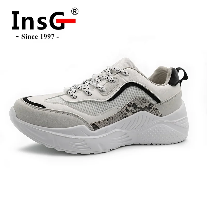 Fashion Trendy Walking Style EVA Sole BSCI Factory Customized Logo Chunky Sneakers for Women