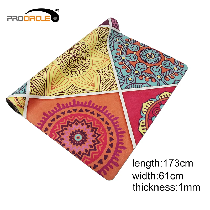 Foldable Suede Natural Rubber Yoga Mat