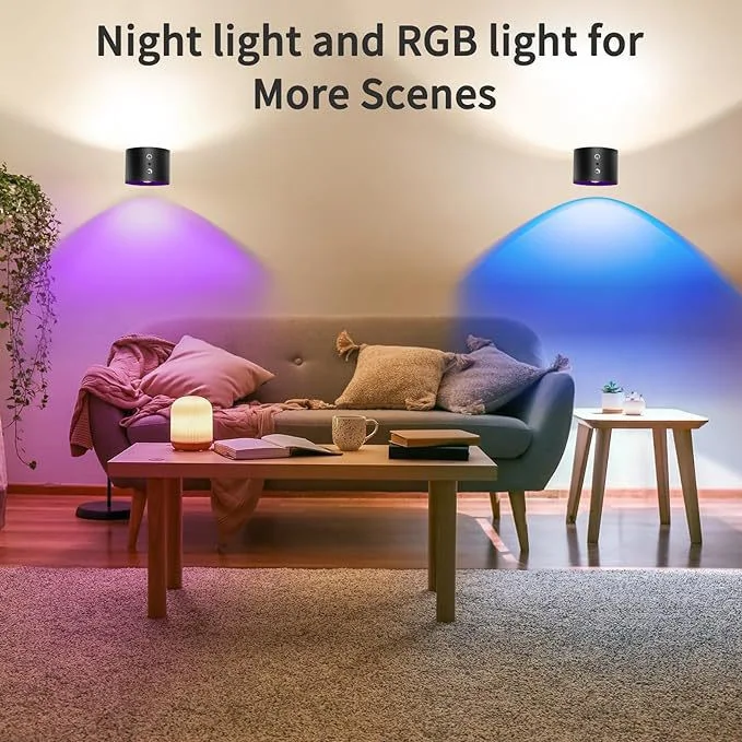 2 в 1 Rmt & Touch Ctrl перезаряжаемая регулировка яркости с таймером вверх и вниз RGB W настенный светильник для чтения прикроватный отель