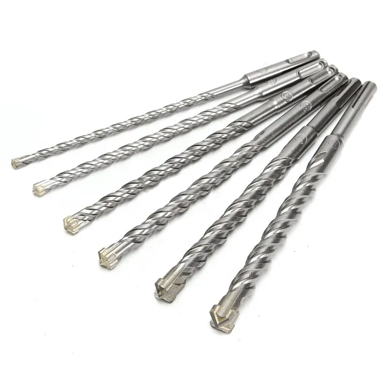 150mm Electric Hammer Drill Bits 6/8/10/12/14/16mm Cross Type Tungsten Steel Alloy SDS Plus for Masonry Concrete Rock Stone