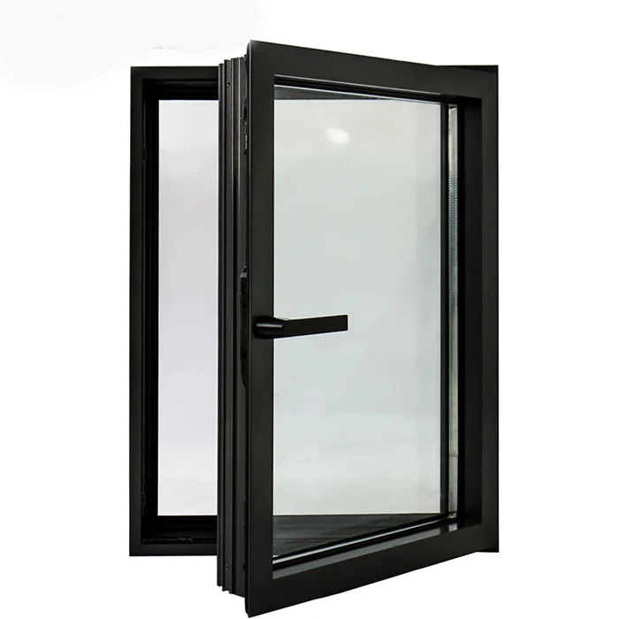 opening 180 degree new construction aluminum powder quoted glass living room double glazing casement windows