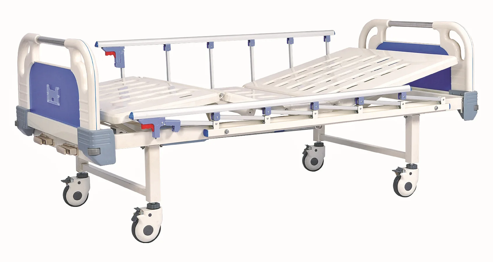 Cheap price 3 crack manual hospital bed medical bed 3 cranks with ABS material