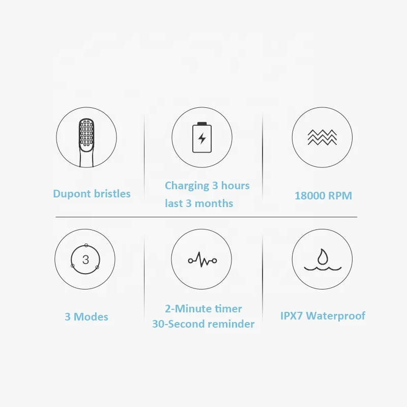 New Recharge Electric toothbrush IPX7 Waterproof Toothbrush For Home Use