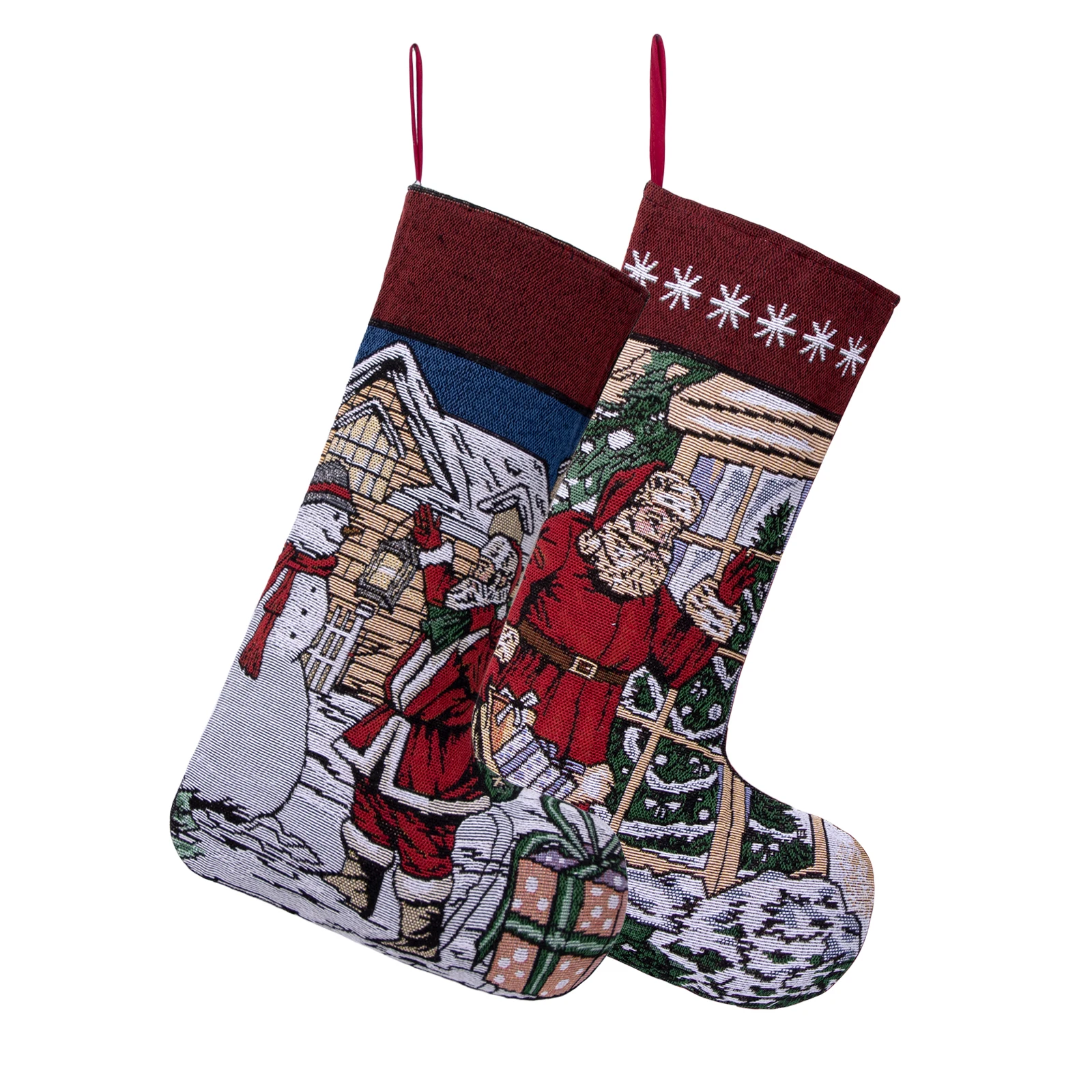 Original Design  Support Dropshipping Christmas Decoration Holiday  Rustic Needlepoint Classical  Christmas Stocking
