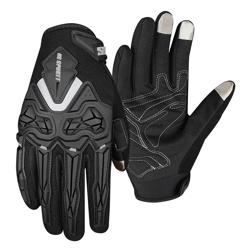 Wear-resisting Mesh Breathable Full Finger motocross Gloves Spring And Summer Reflective For Men Motorcycle Protective Gloves