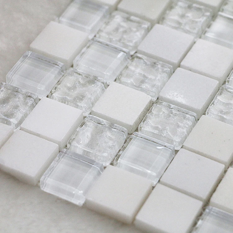 China Factory Good Service Matted Grey High Quality Glass and Marble Tile  Swimming Pool Wear-resistant Tiles