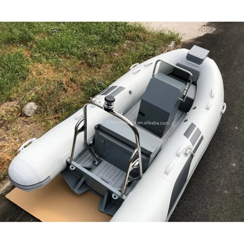 China semi-rigid Fiberglass or aluminum Folding fishing boat speed boat Inflatable Dinghy Boat with Aluminum V-Floor