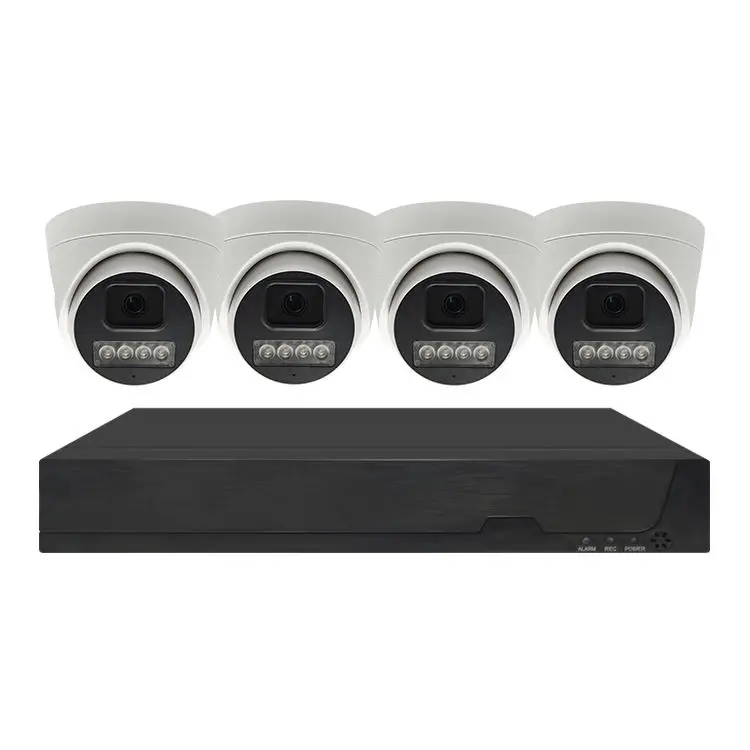 Hot Selling Products China Factory 4 Channel 2MP H.265 P2P Network POE IP CCTV Dome Security Camera 4 CH night vision Camera