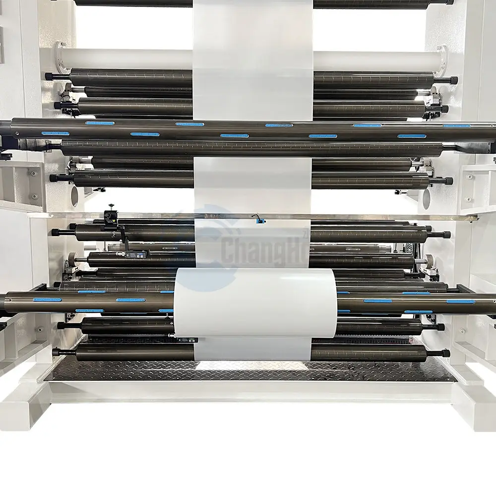 ChangHong Flexo Printing Machine 8 Color Roll to Roll Flexo Printing Machine Ceramics Anilox Rollers for Plastic pp Pe