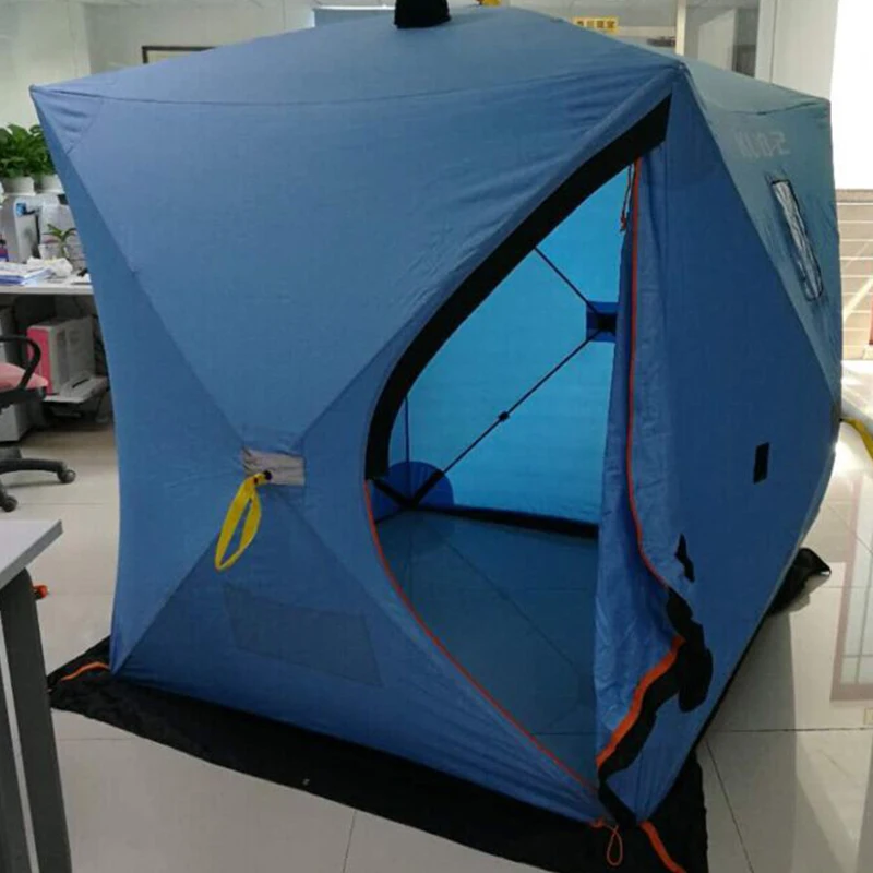 Pop up ice fishing tent 4 person bivvy camping cube instant setup cube tent for winter