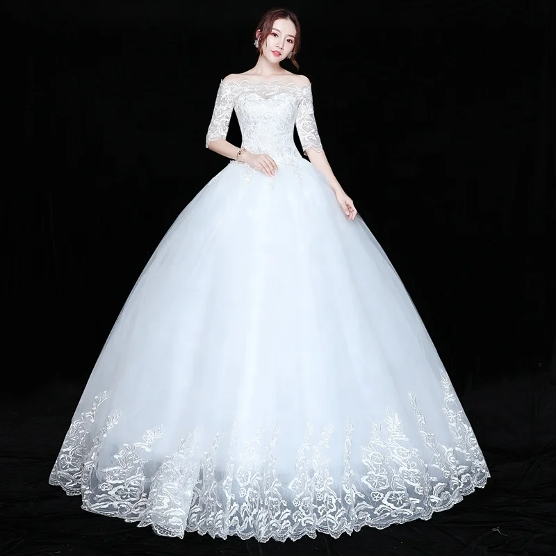 
beautiful india white latest designs ball gown wedding dresses bridal LSYNM083 