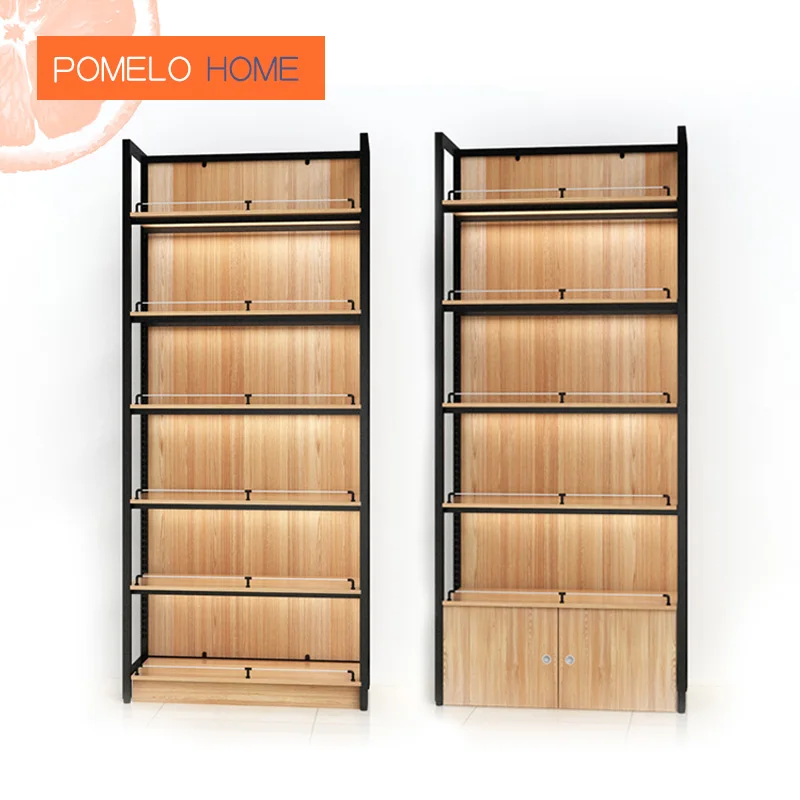 Pomelohome Wooden Shelves In used Customized Supermarkets Display Racks