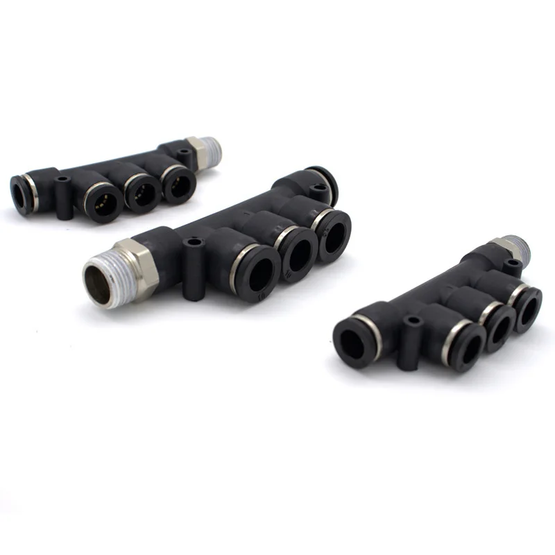 
Plastic Union Straight Male Retail Shop Pneumatic Air Pipe Fitting Air Compressor Fitting Push in Fitting for Air Hose 
