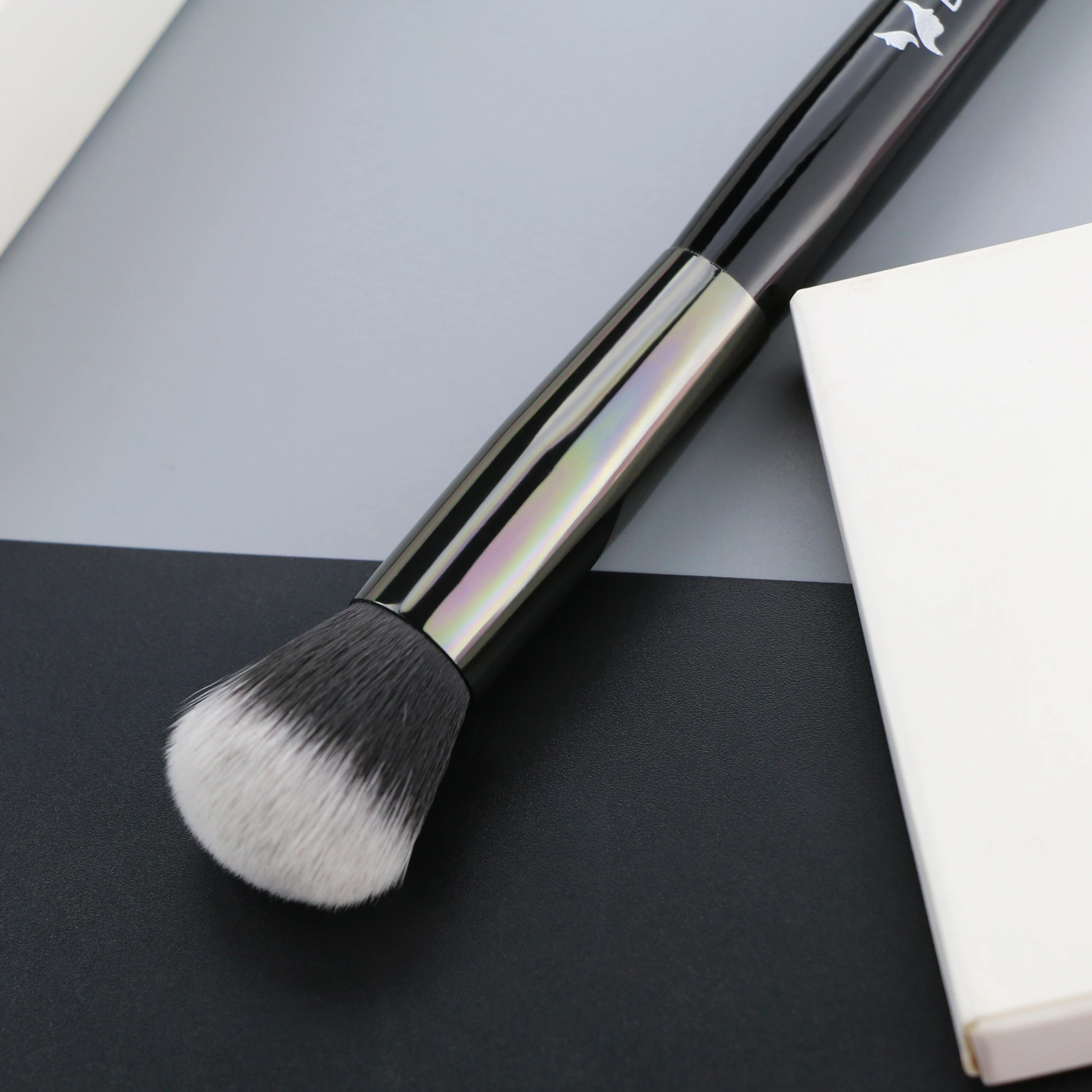 BEILI High quality Black and Silver Contour brush Beauty make up brush Amazon Hot seller Makeup brushes private label