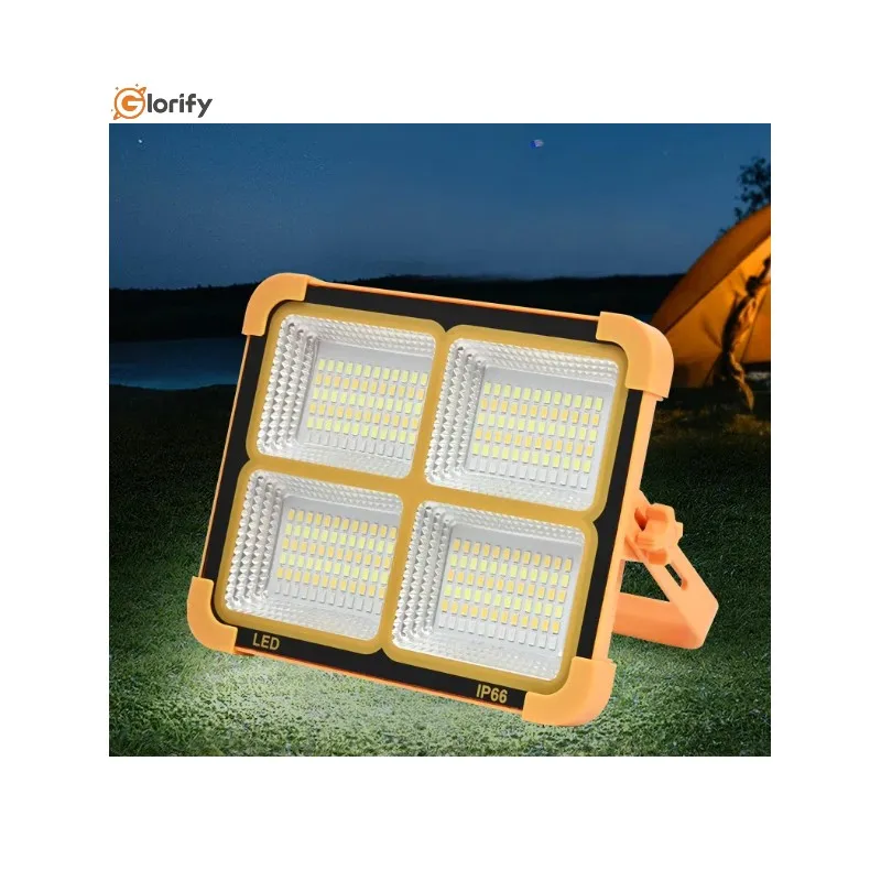 Multifunctional High Lumen Outdoor Rechargeable Flashlight Solar Led Camping Lights Portable For BBQ Hiking