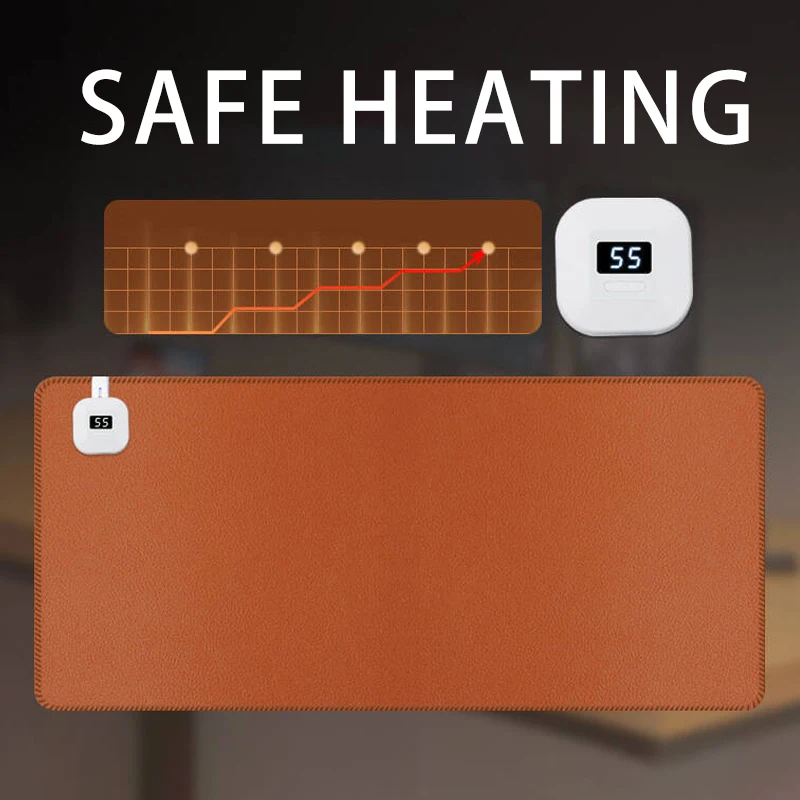 Usb Office desktop Heating and Safe heating desk mat Waterproof two-speed thermostatic mouse pad