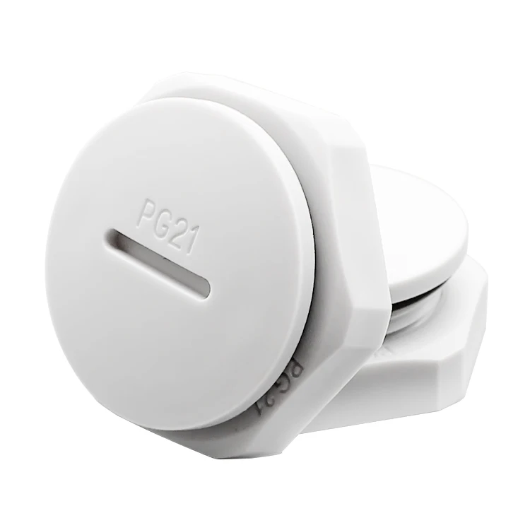 Wholesale 100PCS IP68 Nylon Cable blind plug Gray/White Threaded Cable Gland Screw End Cap Cover PG7/9/11/13.5/16/21/29/36/42/48