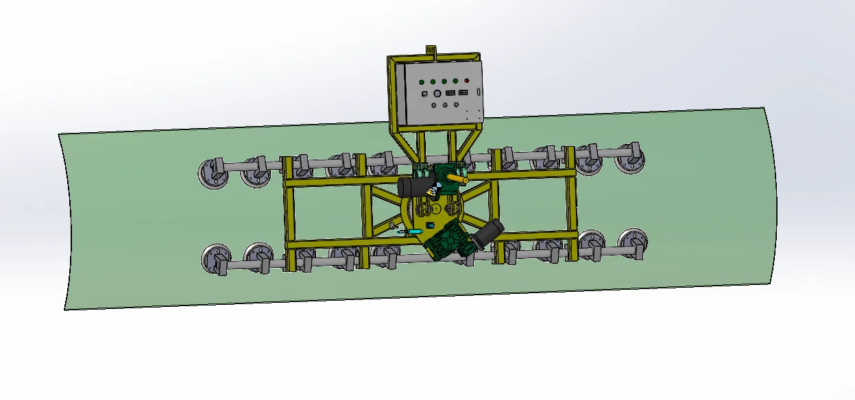 Customer Design Curved Glass Vacuum Lifter Radius Glass Lifter Machine 1200KG Heavy Duty
