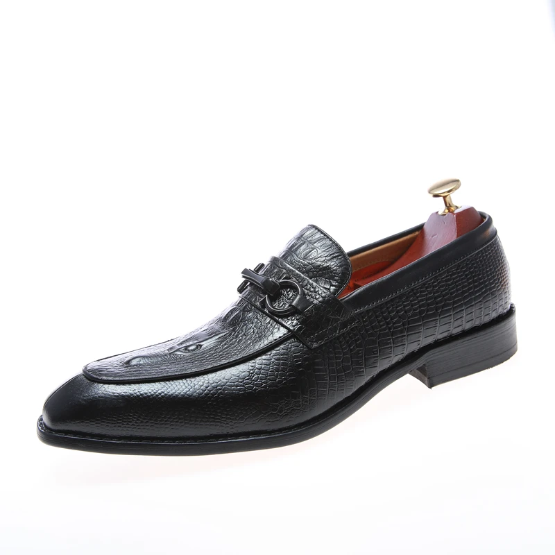 Genuine crocodile classic retro  casual comfortable classic thick sole men height increasing shoes for men
